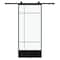 Renin Bastille Clear Glass Metal Barn Door with Installation Hardware Kit 37 in. KMCTBTC-37BL - alternate 1